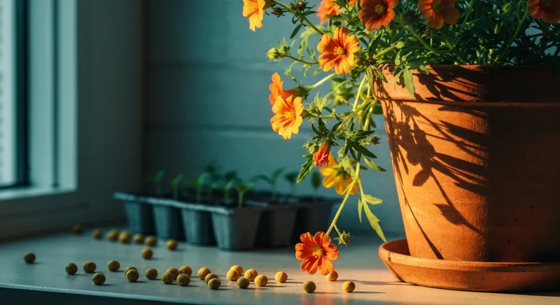 Muda de Capuchinha (Tropaeolum majus) — Guia de Compra | Link Plantas Capa do guia de compra de muda de Capuchinha (Tropaeolum majus): Capuchinha: semente