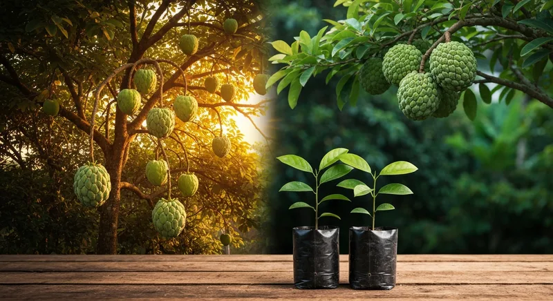 Capa do guia de compra de muda de Cherimoia (Annona cherimola): Cherimoia ou Atemoia