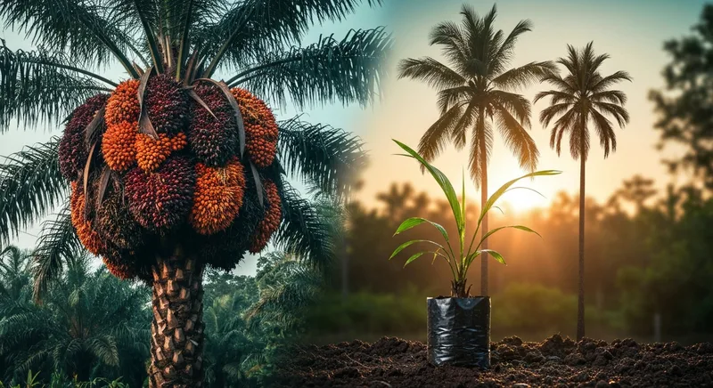 Capa do guia de compra de muda de Dende (Elaeis guineensis): Pé de dendê vale a pena