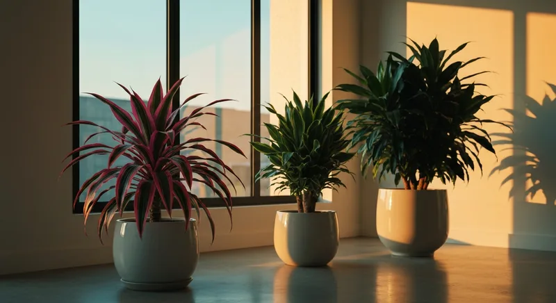 Capa do guia de compra de muda de Dracena Tricolor (Dracaena marginata): Dracena Tricolor