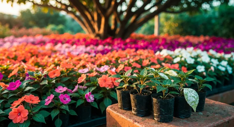 Capa do guia de compra de muda de Impatiens (Impatiens walleriana): Impatiens