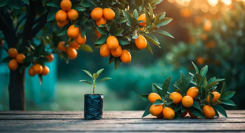 Capa do guia de compra de muda de Kinkan (Fortunella margarita): Laranja kinkan