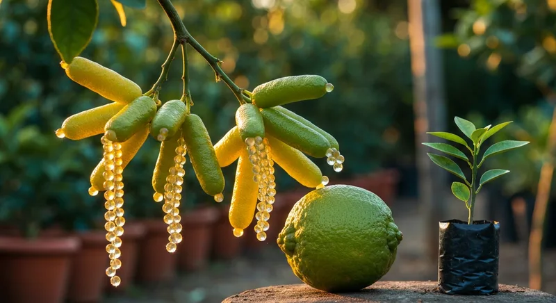 Capa do guia de compra de muda de Limao Caviar (Microcitrus australasica): Limão Caviar