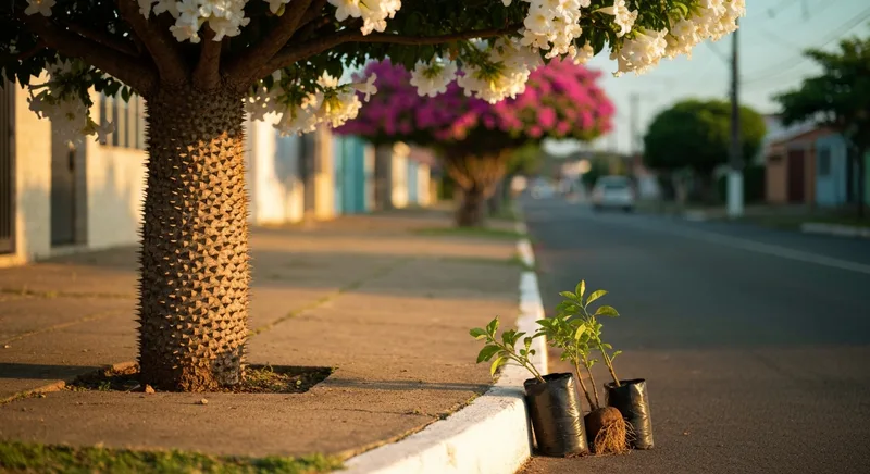 Capa do guia de compra de muda de Paineira Branca (Ceiba glaziovii): Paineira Branca