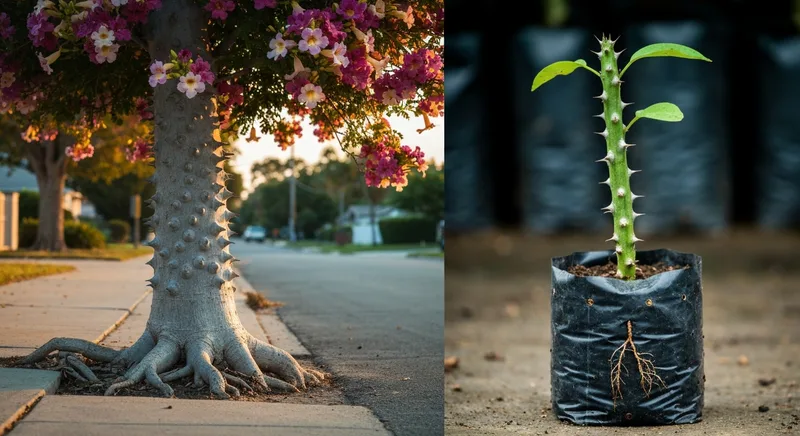 Capa do guia de compra de muda de Paineira Rosa (Ceiba speciosa): Paineira Rosa ou Branca