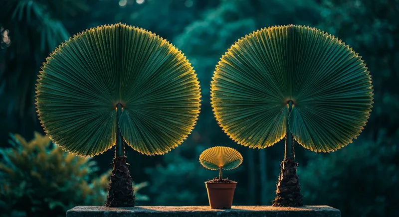 Capa do guia de compra de muda de Palmeira Licuala (Licuala grandis): Palmeira Licuala vale o preço