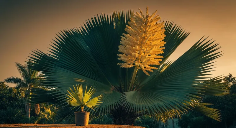 Capa do guia de compra de muda de Palmeira Talipot (Corypha umbraculifera): Palmeira Talipot vale a pena