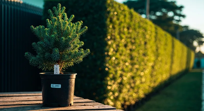 Capa do guia de compra de muda de Podocarpo (Podocarpus macrophyllus): Podocarpo cresce rápido