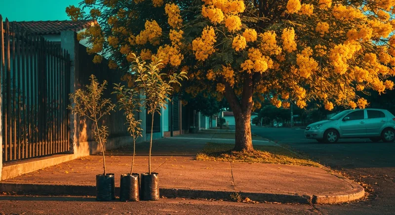 Capa do guia de compra de muda de Sibipiruna (Caesalpinia pluviosa): Sibipiruna