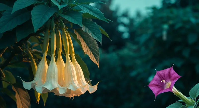 Capa do guia de compra de muda de Trombeta (Brugmansia suaveolens): Trombeta de anjo