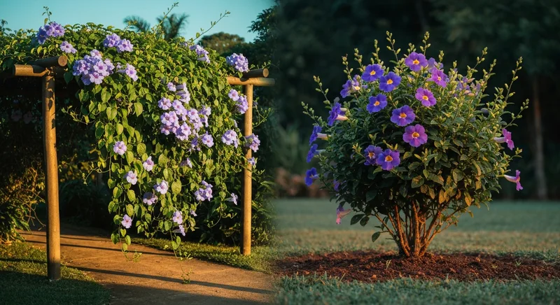 Capa do guia de compra de muda de Tumbergia Azul (Thunbergia grandiflora): Tumbérgia Azul