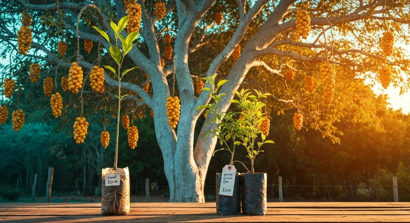 Capa do guia de compra de muda de Umbu (Spondias tuberosa): Umbu: enxertada ou semente